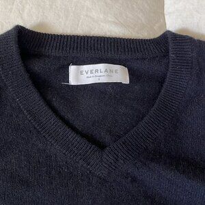 Everlane Cashmere V-Neck Sweater, Navy